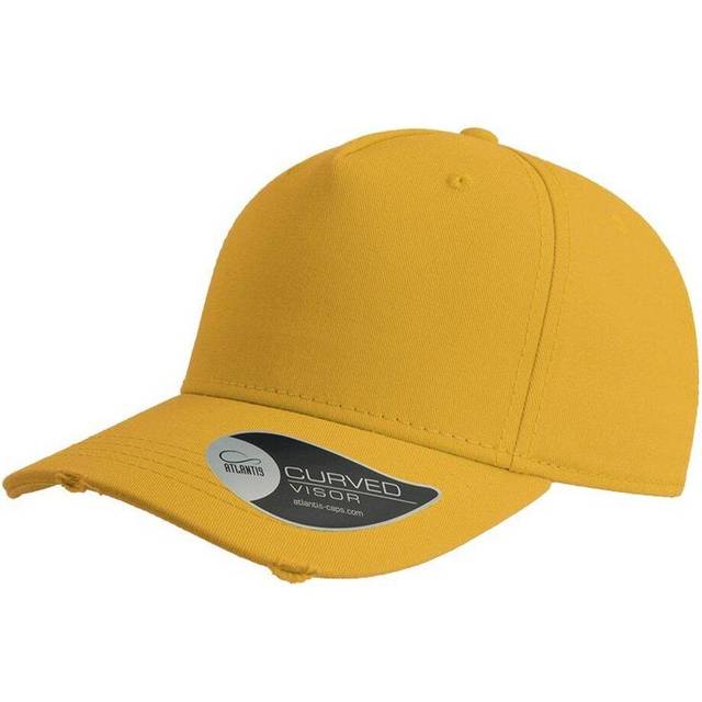 (One Size, Yellow) Atlantis Cargo Weathered Visor 5 Panel Cap