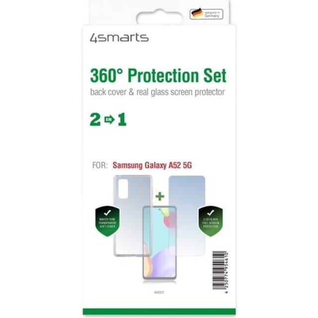 Galaxy A52 5G Hard Cover and 4Smarts Tempered Glass 9H Screen protector clear