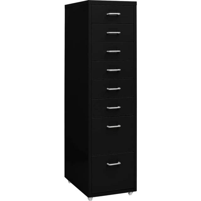 vidaXL Mobile File Cabinet White 28x41x109 cm Metal