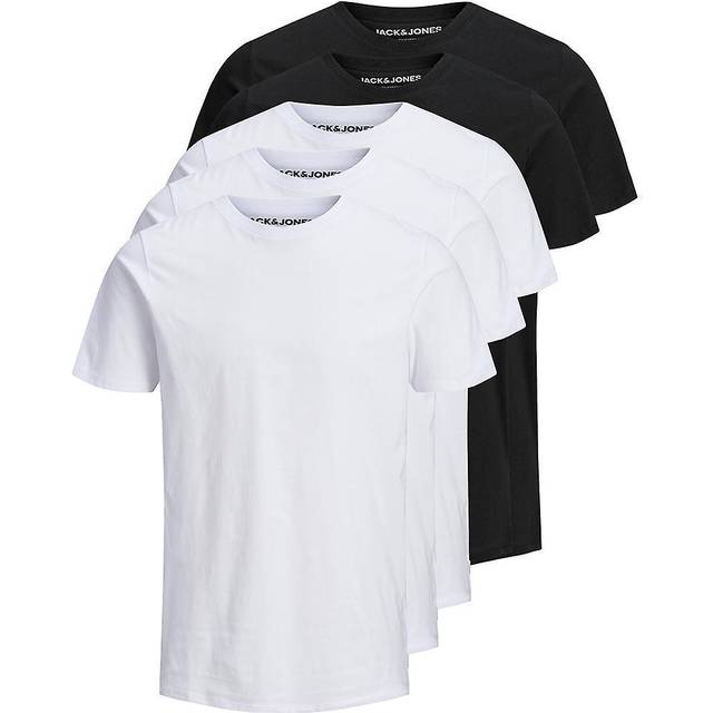 T-shirts Jack & Jones organic basic (x5) - Noir - L