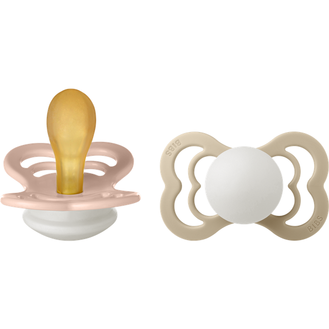 BIBS Supreme Latex 6+ månader Size 2 Blush Glow/Vanilla Glow 2 st