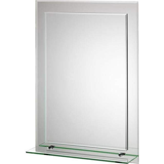 Hang n Lock Mirror with Glass Storage Shelf, - Devoke - Croydex
