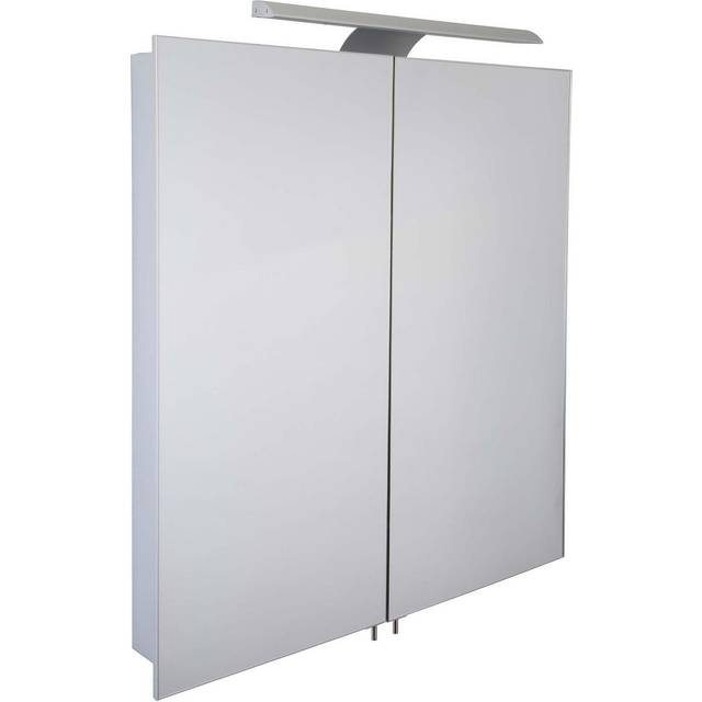Croydex Illuminated Bathroom Cabinet, Hang 'n' Lock™, 70 x 60cm - Sudbury