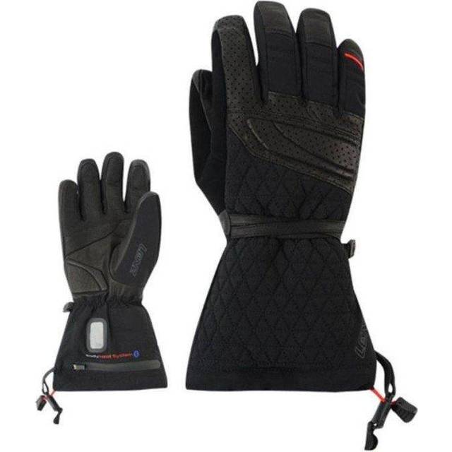 Lenz Heat Glove 6.0 Finger-Cap, gloves heatable women , color: Black/Dark Grey , size: L