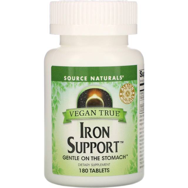 Source Naturals  Vegan True®  Iron Support™  180 Tablets