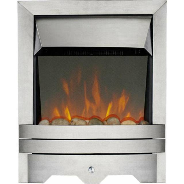 Focal Point Lulworth LED Electric Fire - Brushed Metal Effect