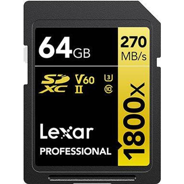 Lexar SDXC Professional Type Gold - 1800x 270MB/s V60 II 64 GB