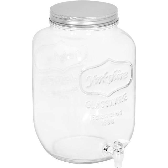 vidaXL Beverage Dispenser 8050 ml Glass Home Drinking Dispensing Unit Jar