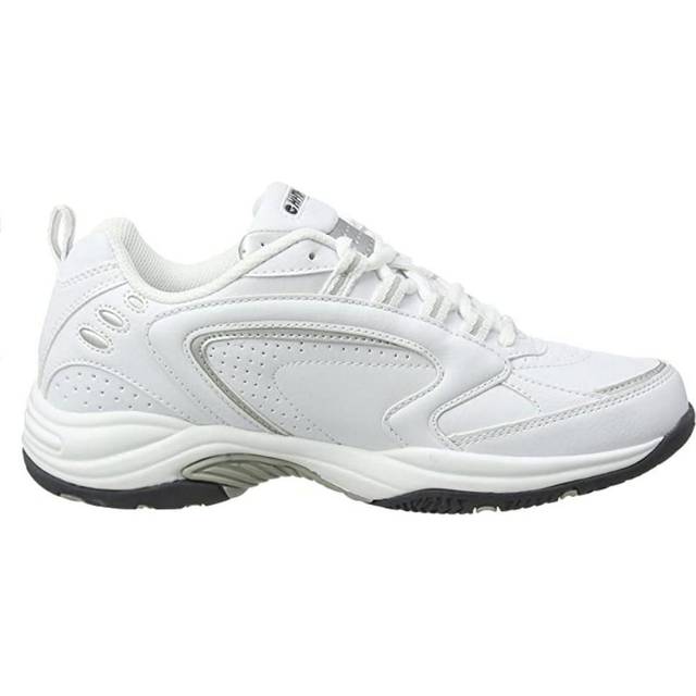 (8 UK, White/Navy) Hi-Tec Mens Blast Lite Lace Up Trainers