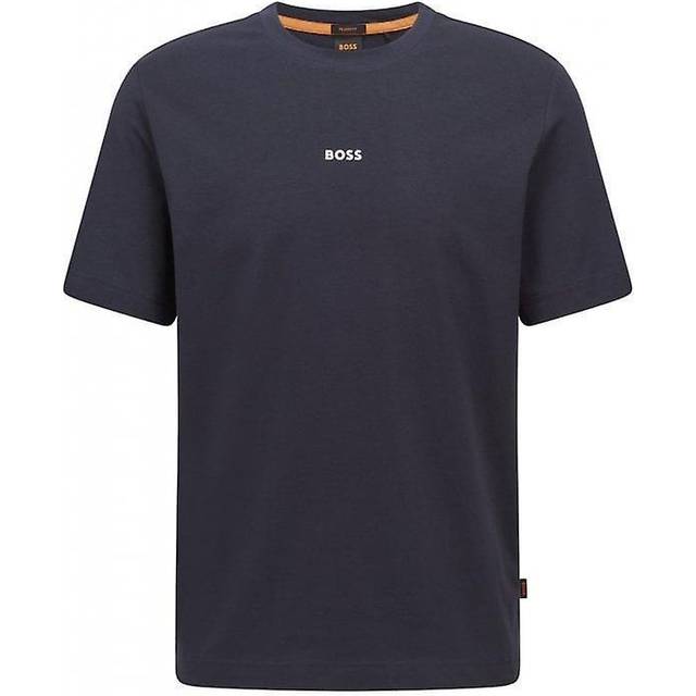 Men's BOSS Orange TChup Mens Crew Neck Small Logo T-Shirt NOS - Navy - Size: 40/Regular