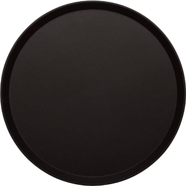 Cambro Treadlite Fibreglass Round Non-Slip Tray Black 405mm