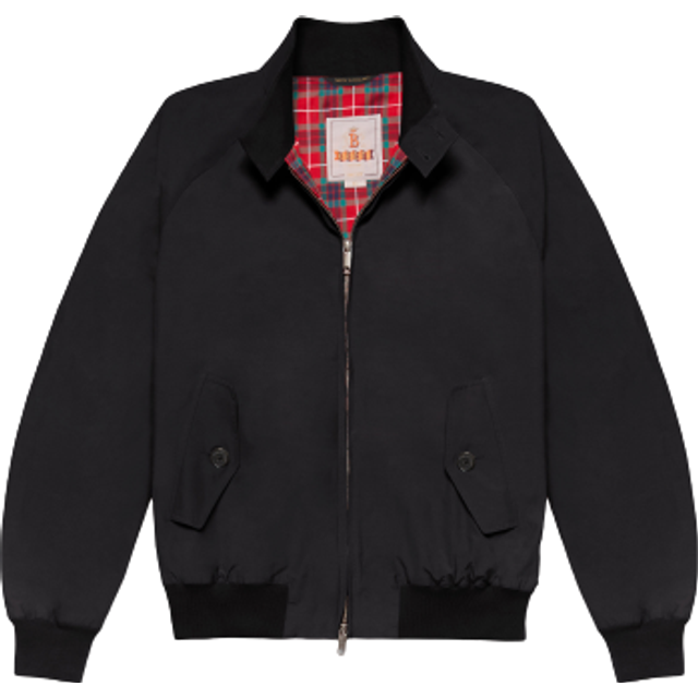 Baracuta, Jacka, Herr, S, Bomull, Svart G9 Bomberjacka med Röd Tartanfoder - black (S)