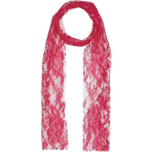 Bristol Novelty Adults 80s Lace Scarf - Pink - one size