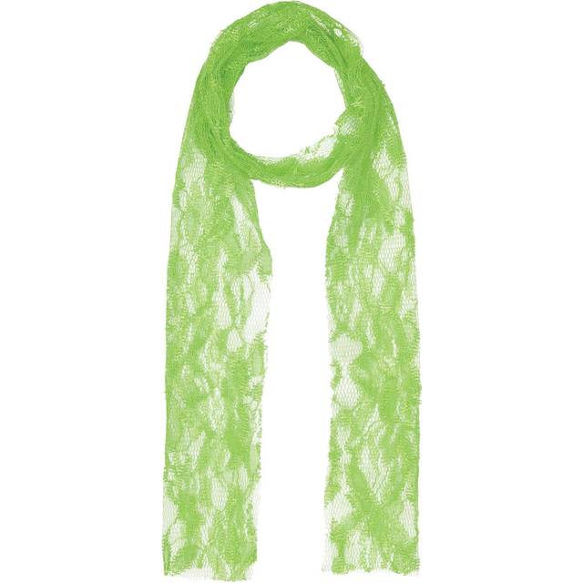 Bristol Novelty Adults 80s Lace Scarf - Green - one size