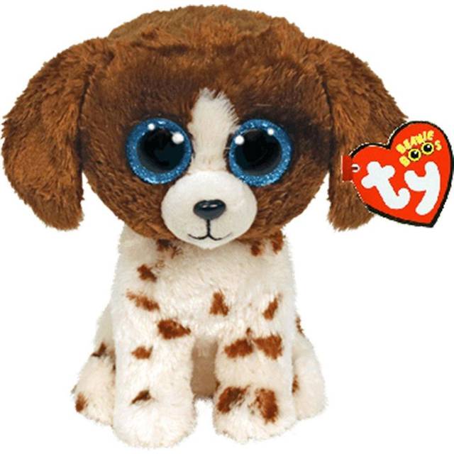 Ty Muddles Brown & White Dog Beanie Boo Medium