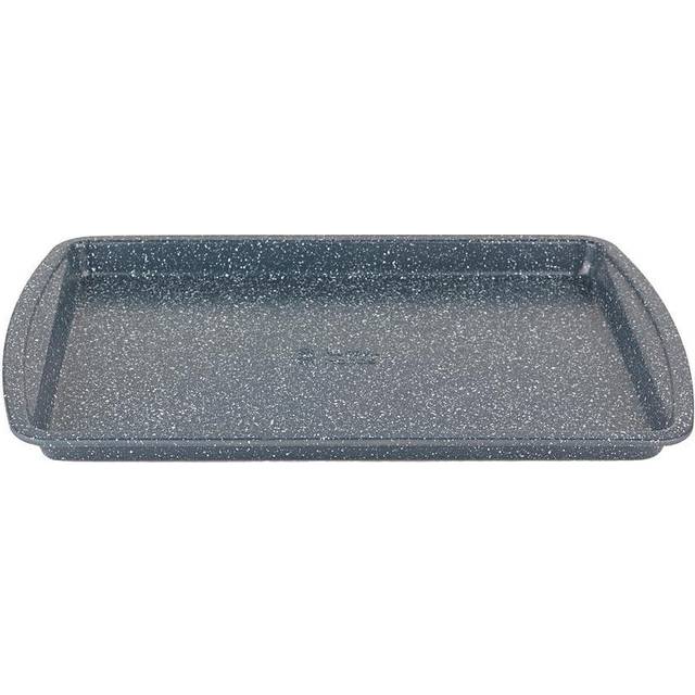 RH00998EU Nightfall Stone Baking Tray Sheet, Blue Marble Design, Suitable For Oven Use Up To 220C, PFOA Free, Perfect For Biscuits, Cookies & More,