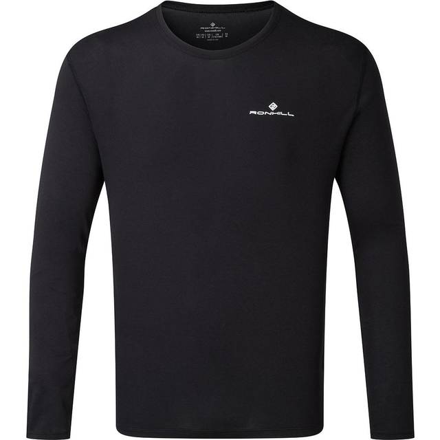 Ronhill core mens running top black long sleeve run lightweight breathable