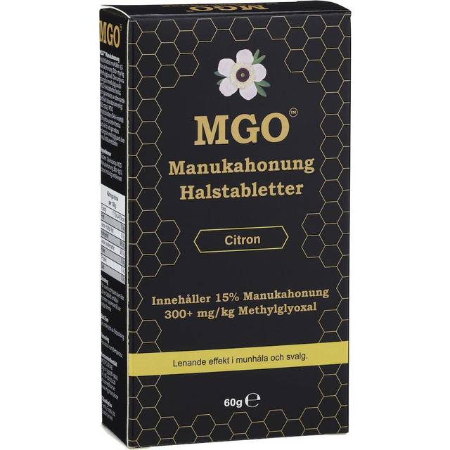 MGO Manukahonung halstabletter Citron 300+ Halstabletter med smak av citron 60 g