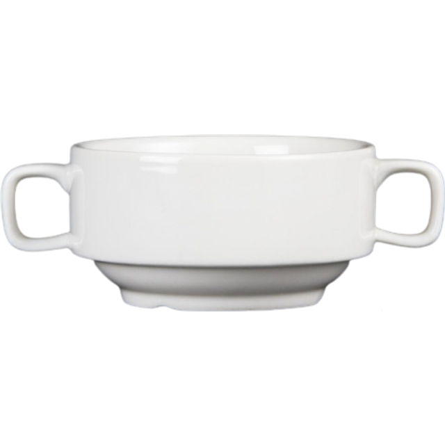 Bulk Buy Olympia Handled Soup Bowls 400ml (Pack of 18)