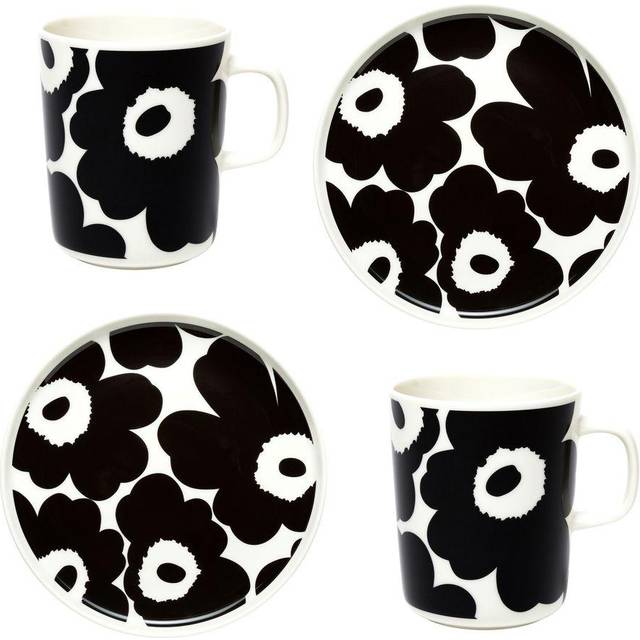 Oiva/Unikko Plate 20 cm + Mug 25 cl, 2-pack
