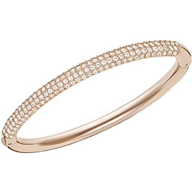 Swarovski Stone Rose Gold Tone Half Pave Bangle 5032850