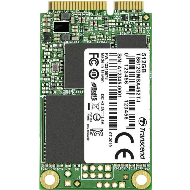 Transcend MSA452T-I - SSD - 512 GB - inbyggd - mSATA - SATA 6Gb/s