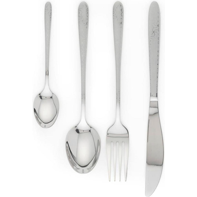 Russell Hobbs RH01519EU 16 Piece Rhombus Cutlery Set, Stainless Steel, Set for 4, Geometric Handle Design, Perfect for Students, Families & New H