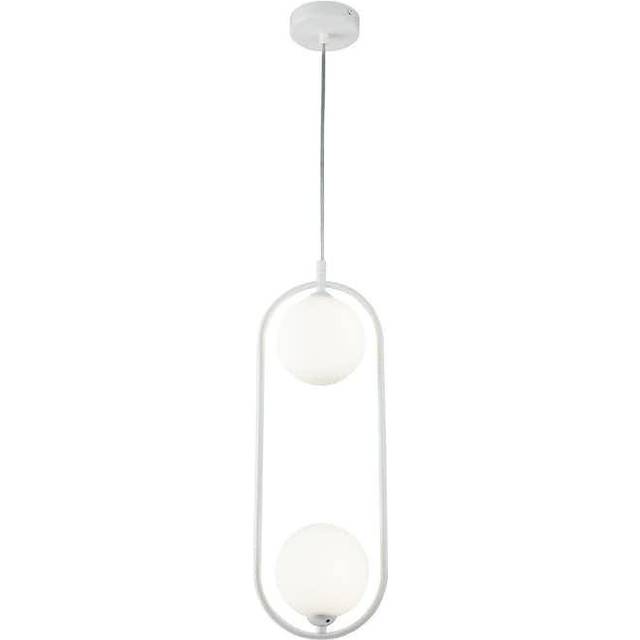 Modern - Ring Modern Ring 2 Light Black Pendant Ceiling Light Glass Shade - Maytoni
