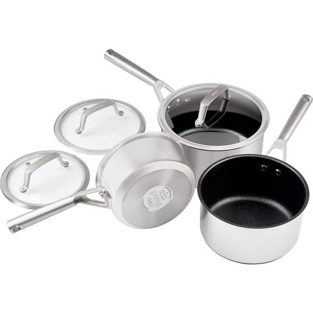Ninja Foodi Zerostick 3 Piece Stainless Steel Pan Set - Multi - 53.60 x 38.10 x 22cm