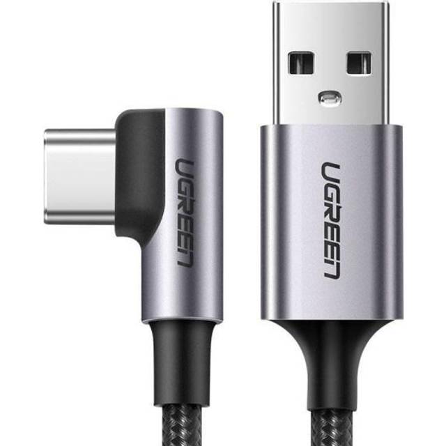 UGREEN USB-A till vinklad USB-C-kabel, 2m - Space Grey