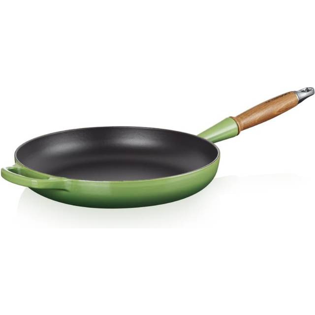 Le Creuset Signature Cast Iron Frying Pan with Wooden Handle - Bamboo (28cm/2.8L)
