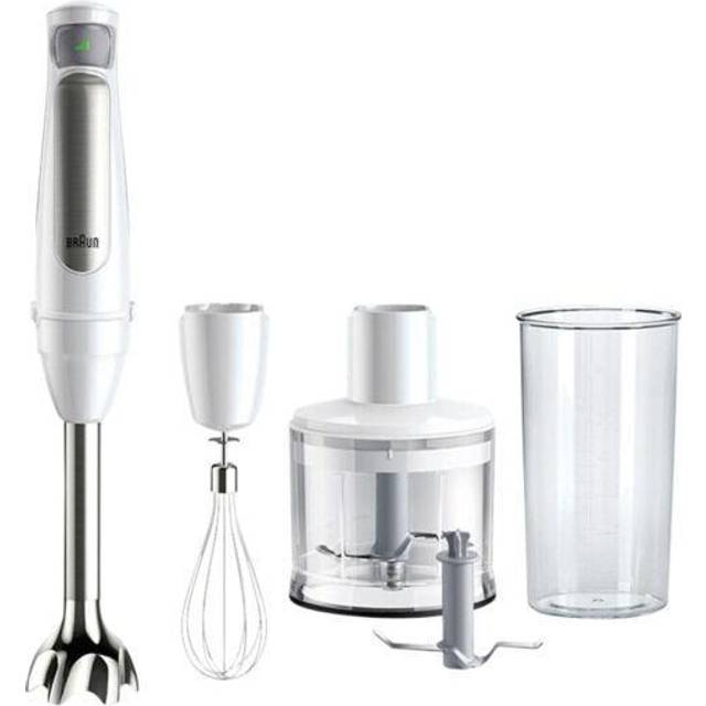 Braun MultiQuick 7 MQ7035I, Stavmixer, Splash Control Teknologi, Diskmaskinssäkra Delar, BPA-fri 600ml Plastkanna, Visp, 500ml Matberedare, Isblad, 1000W, Vit