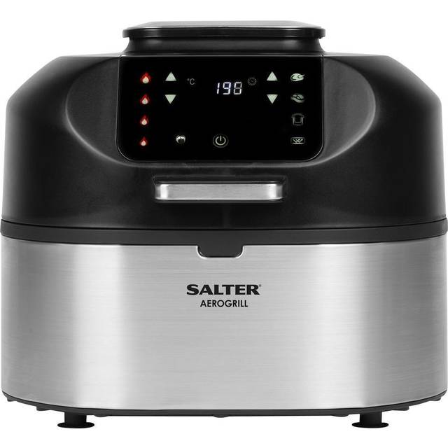 Salter EK4549 AeroGrill Air Fryer ? 5-in-1 Tabletop Multicooker & Health Grill, Family Size 5.2L Capacity, Temperature Probe Include, LED Digital