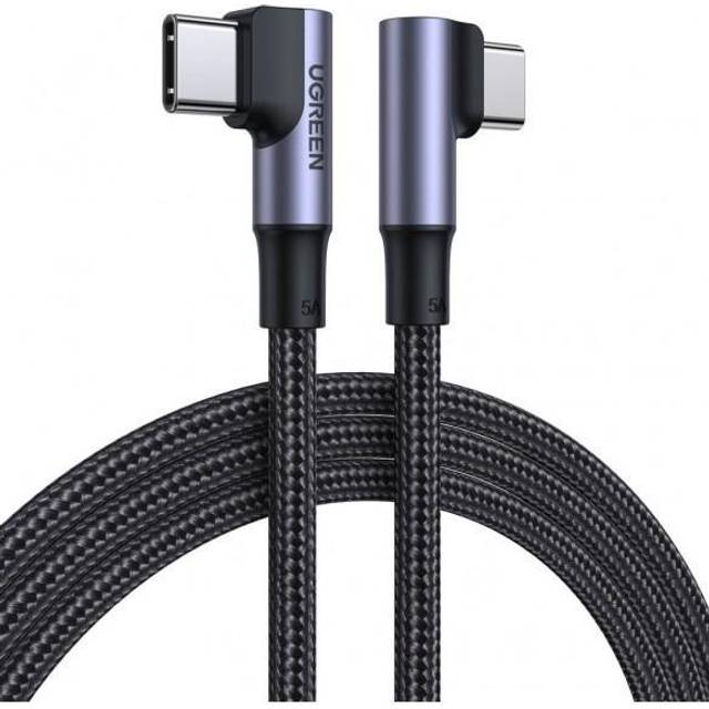 USB C to USB C Cable Right Angle 100W Fast Charge 90 Degree Type C Power Data Lead Compatible with MacBook Air, iPad Pro 2021, Galaxy S23/S22