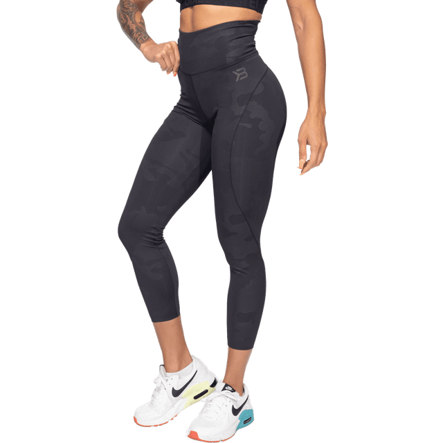 Better Bodies High Waist Leggings- Black Camo, XS