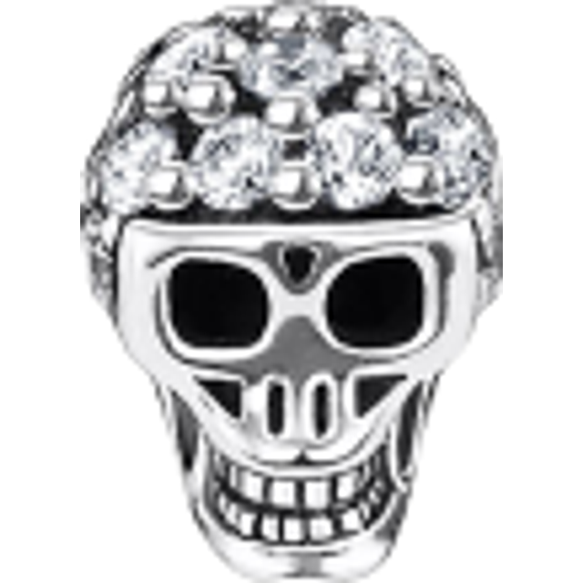 Thomas Sabo Single ear stud skull white H2146-643-14 - silver-coloured/white - one size