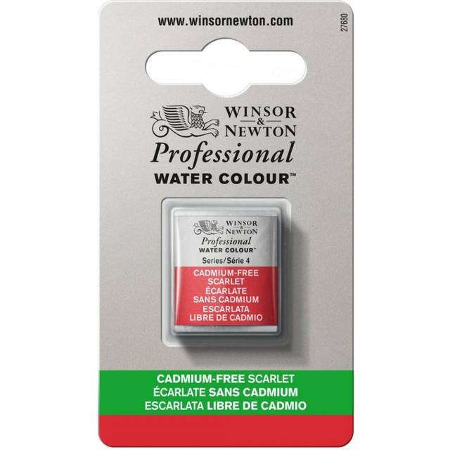 Winsor & Newton Professional Watercolour Half Pan Cadmium-Free Scarlet