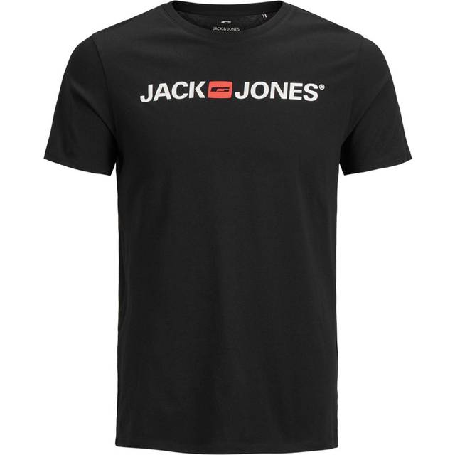 Size 1Xl Mens Jack & Jones Big & Tall Black Printed Tshirt Big & Tall - 1XL
