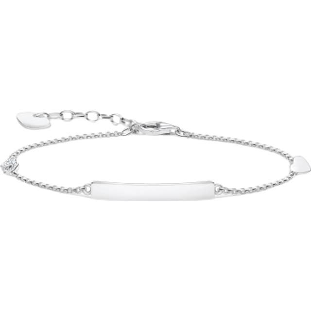 Thomas Sabo Womens White Infinity Heart Sterling-silver and Cubic Zirconia Bracelet - WHITE