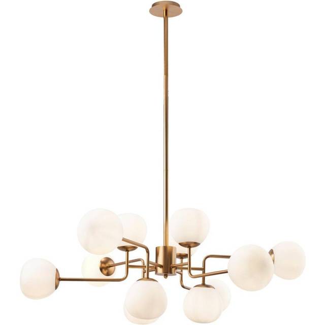 Erich Globe Ceiling Pendant Nickel, 12 Light, E14
