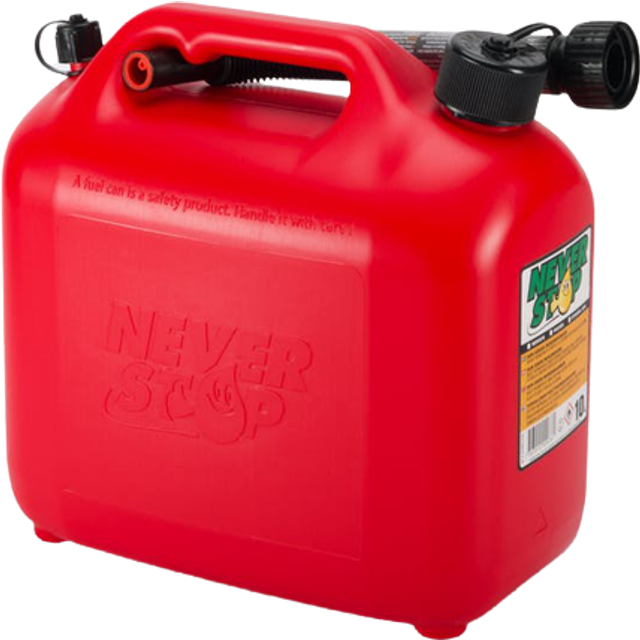 Never Stop AutoStop Petrol Can 10L Red