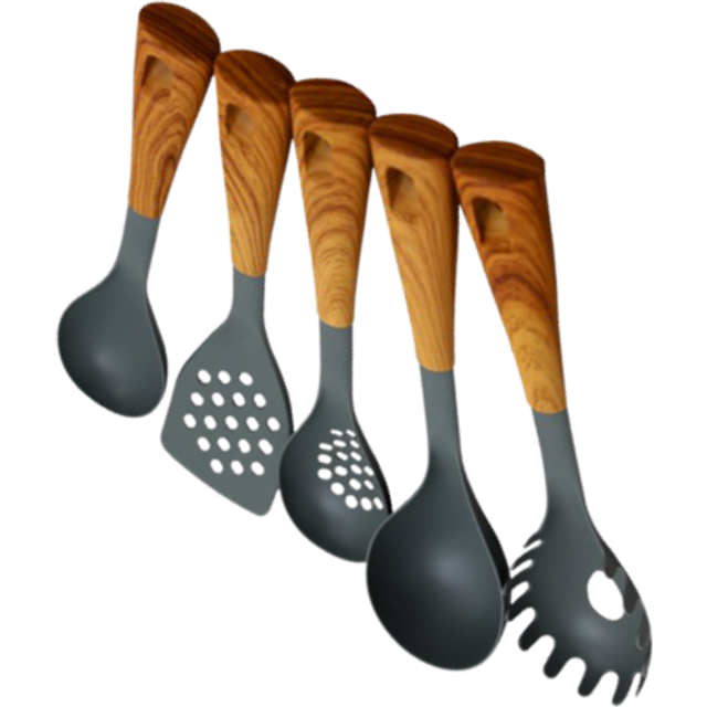 Oster Everwood 5 pc Nylon Tools Set  5-Piece  Grey/Wood