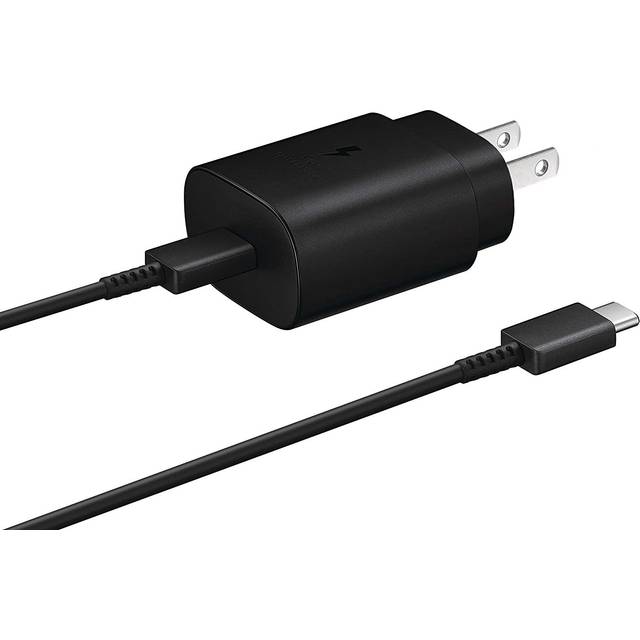 Official Samsung 15W Super Fast Charging USB Plug and USB-C Cable-Black