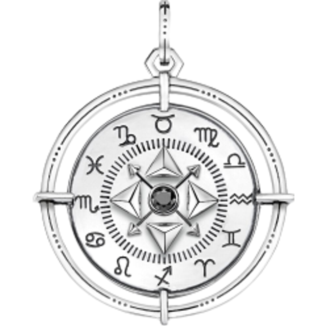 Thomas Sabo Pendant amulet elements of nature silver black PE907-643-11 - black/silver-coloured - one size