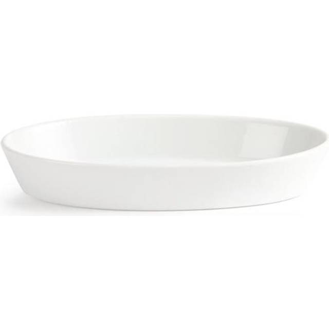 Olympia Whiteware Oval Sole Dishes 195x 110mm (Pack of 6) - white