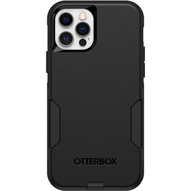 OtterBox Commuter skal för iPhone 12 / iPhone 12 Pro, stöttåligt, fallsäkert, tåligt, skyddande skal, testad till militärstandard x3, antimikrobiellt skydd, Svart