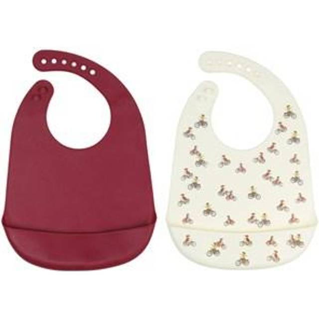 Rätt Start Lotta på Bråkmakargatan haklapp 2-pack Röd-vit - Multi
