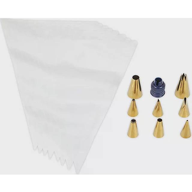 Golden Decorating Tip Piping Set Of 17 - Dark Blue