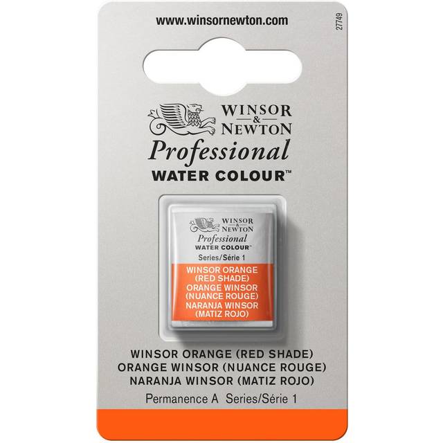 Winsor & Newton Professional Watercolour Half Pan Winsor Orange (Red Shade)