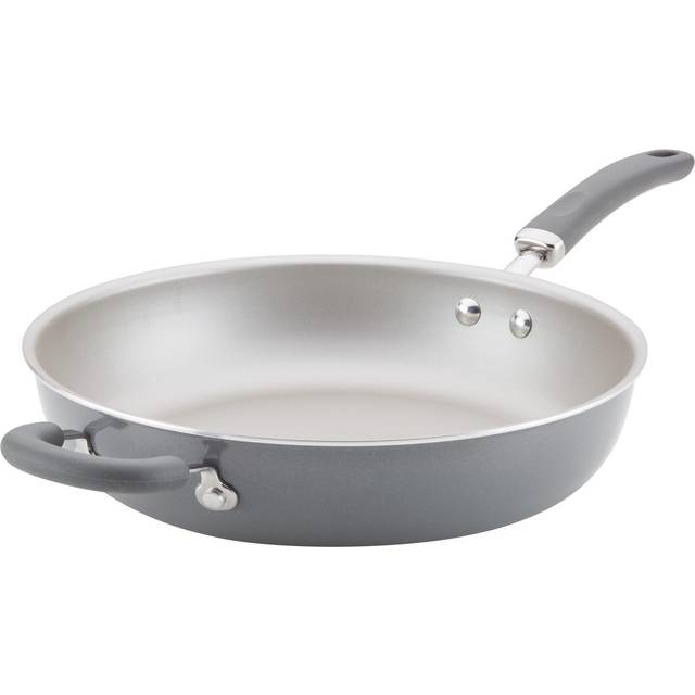 Create Delicious 12.5-Inch Hard Anodized Nonstick Induction Deep Frying Pan with Helper Handle
